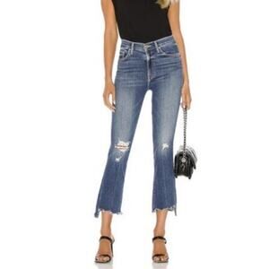 Mother Dancing on Coals Blue The Insider Crop Step Chew Jeans Sz 26